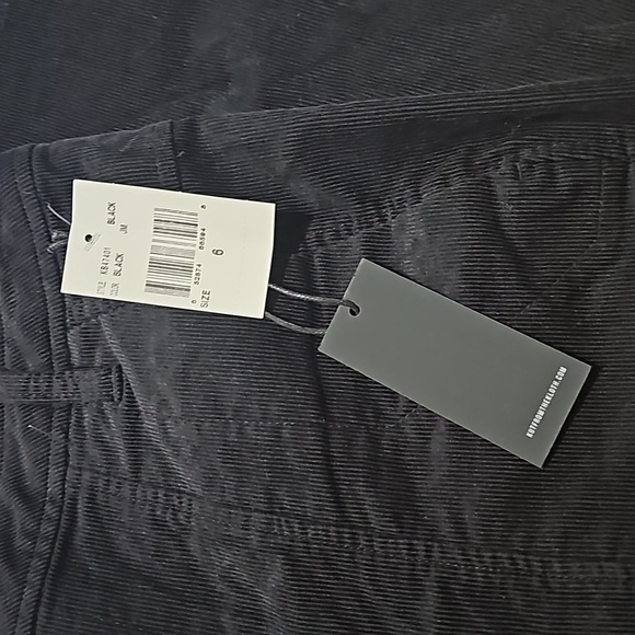 Kut from the Kloth Corduroy Black Wide Leg Pants Size 6 NWT - Picture 6 of 11